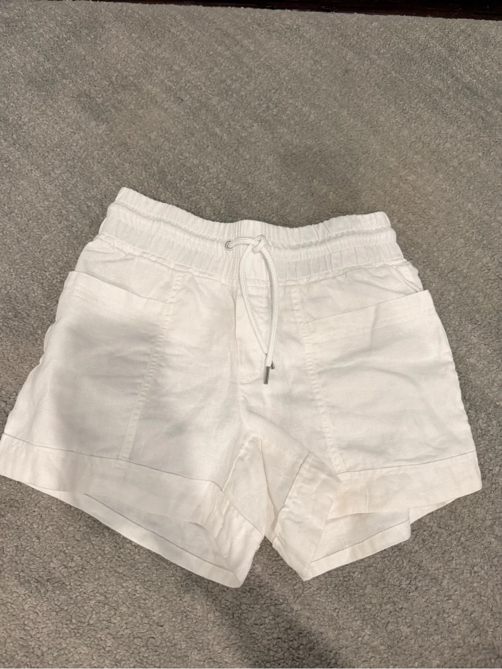 Athleta White Drawstring Waist Shorts